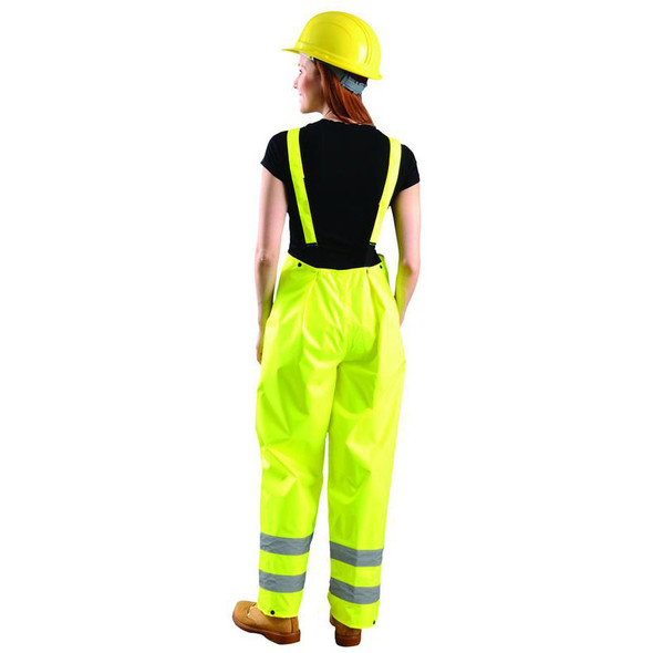 Occunomix Class E Hi Vis Breathable Waterproof Rain Bib LUX-TRBIB Back